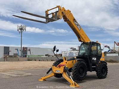 2023 JCB 510-55TC 56' 10K Telescopic Reach Forklift Cab Telehandler Q/C bidadoo