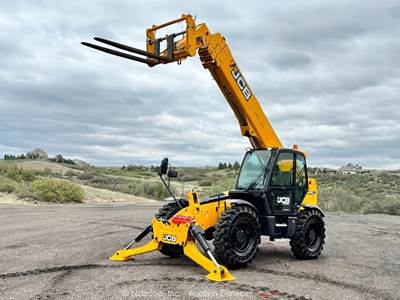 2023 JCB 510-55TC 56' 10K Telescopic Reach Forklift Cab Telehandler bidadoo