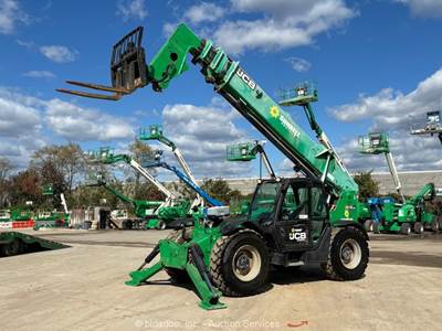 2017 JCB 510-56 56' 10,000 LBS Telescopic Reach Forklift Cab Telehandler bidadoo