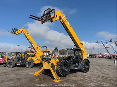 2018 JCB 510-56 56' 10,000 lbs Telescopic Reach Forklift Telehandler Aux bidadoo