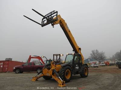 2017 JCB 510-56 56' 10,000 lbs Telescopic Reach Forklift Cab Telehandler bidadoo