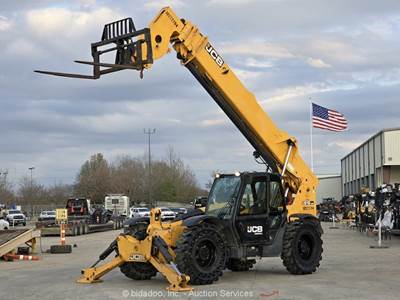 2019 JCB 510-56 56' 10,000 lbs Telescopic Reach Forklift Telehandler Cab bidadoo