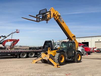 2017 JCB 510-56 56' 10,000 lbs Telescopic Reach Forklift Cab Telehandler bidadoo