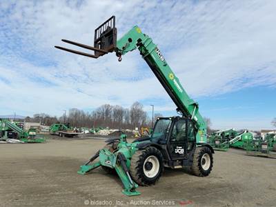 2017 JCB 510-56 56' 10,000lbs Telescopic Reach Forklift Cab Telehandler bidadoo