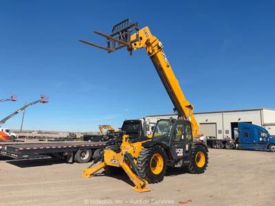 2017 JCB 510-56 56' 10,000 lbs Telescopic Reach Forklift Cab Telehandler bidadoo