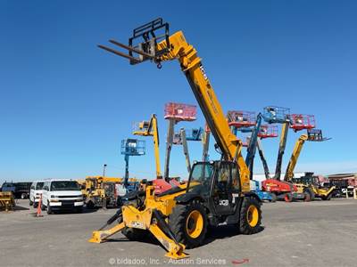 2019 JCB 510-56 56' 10,000 lbs Telescopic Reach Forklift Cab Telehandler bidadoo