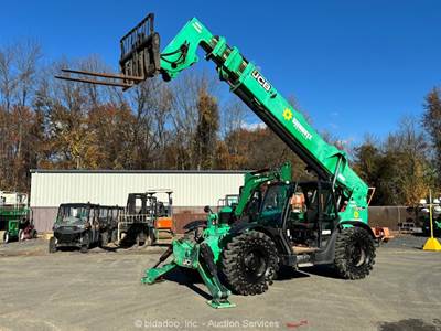 2017 JCB 510-56 56’ 10,000 lbs Telescopic Reach Forklift Cab Telehandler bidadoo