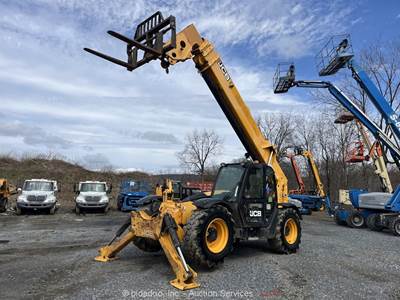 2017 JCB 510-56 56' 10,000 lbs Telescopic Reach Forklift Cab Telehandler bidadoo