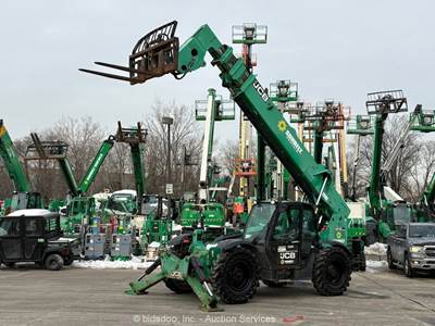 2016 JCB 510-56 56’ 10,000 lbs Telescopic Reach Forklift Cab Telehandler bidadoo