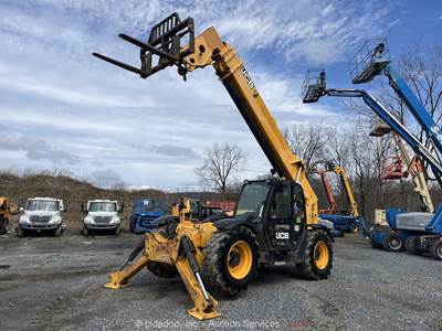 2017 JCB 510-56 56' 10,000 lbs Telescopic Reach Forklift Cab Telehandler bidadoo