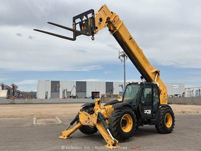 2016 JCB 510-56 56' 10,000 lbs Telescopic Reach Forklift Cab Telehandler bidadoo