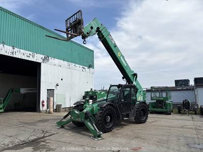 2017 JCB 510-56 56’ 10K Telescopic Reach Forklift Telehandler Cab Aux bidadoo