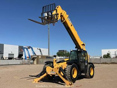 2018 JCB 510-56 56’ 10,000 lbs Telescopic Reach Forklift Cab Telehandler bidadoo