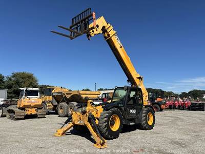 2018 JCB 510-56 56’ 10,000 lbs Telescopic Reach Forklift Cab Telehandler bidadoo