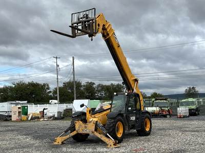 2017 JCB 510-56 56' 10,000 lbs Telescopic Reach Forklift Cab Telehandler bidadoo