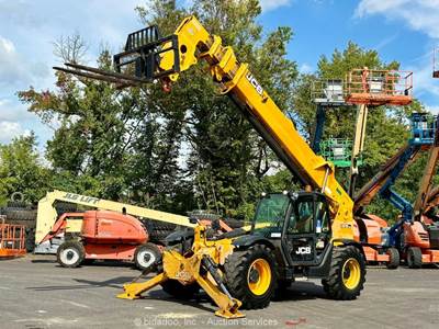 2017 JCB 510-56 56' 10,000 lbs Telescopic Reach Forklift Cab Telehandler bidadoo