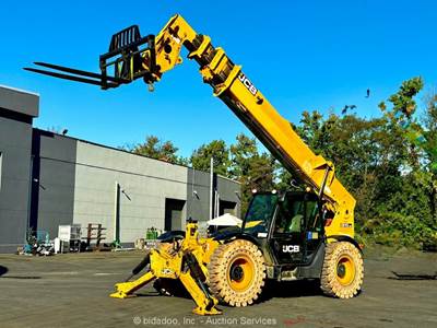 2017 JCB 510-56 56' 10,000 lbs Telescopic Reach Forklift Cab Telehandler bidadoo