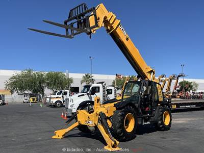 2018 JCB 512-56 56' 12,000 lbs Telescopic Reach Forklift Cab Telehandler bidadoo