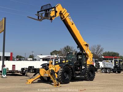 2018 JCB 512-56 56' 12,000 lbs Telescopic Reach Forklift Cab Telehandler bidadoo