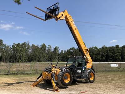 2018 JCB 512-56 56’ 12,000 lbs Telescopic Reach Forklift Cab Telehandler bidadoo