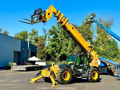 2016 JCB 512-56 56' 12,000 lbs Telescopic Reach Forklift Cab Telehandler bidadoo