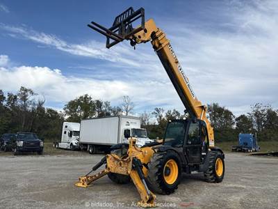 2018 JCB 512-56 56' 12,000 lbs Telescopic Reach Forklift Cab Telehandler bidadoo