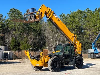 2018 JCB 514-56 56’ 14,000 lbs Telescopic Reach Forklift Cab Telehandler bidadoo