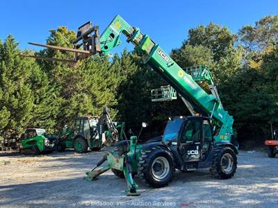 2016 JCB 514-56 56' 14,000 LBS Telescopic Reach Forklift Cab Telehandler bidadoo