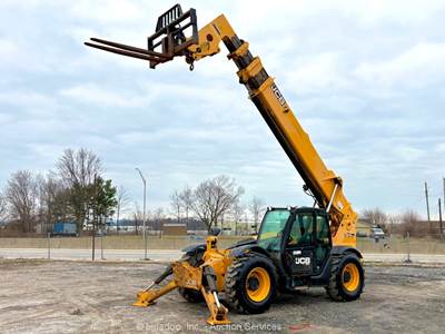 2018 JCB 514-56 56' 14,000 lbs Telescopic Reach Forklift Cab Telehandler bidadoo
