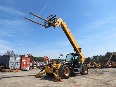 2018 JCB 514-56 56' 14,000 lbs Telescopic Reach Forklift Cab Telehandler bidadoo