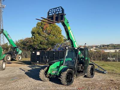 2017 JCB 525-60 20' 5,500 lbs Telescopic Reach Forklift Telehandler Cab bidadoo