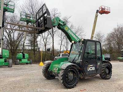 2016 JCB 525-60 20' 5,500 lbs Telescopic Reach Forklift Cab Telehandler bidadoo