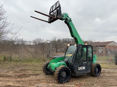 2016 JCB 525-60 20' 5,500 lbs Telescopic Reach Forklift Cab Telehandler bidadoo