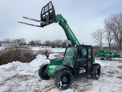 2017 JCB 525-60 20' 5,500 lbs Telescopic Reach Forklift Cab Telehandler bidadoo