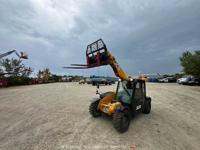 2016 JCB 525-60 20' 5,500 lbs Telescopic Reach Forklift Telehandler Cab bidadoo