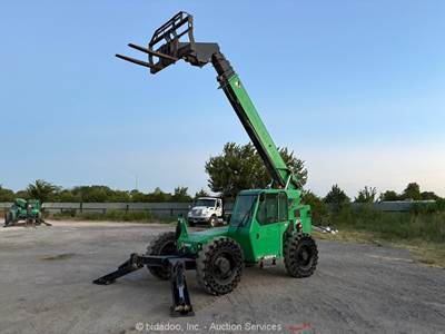2018 JLG 10054 54' 10,000 lbs Telescopic Reach Forklift Cab Telehandler bidadoo