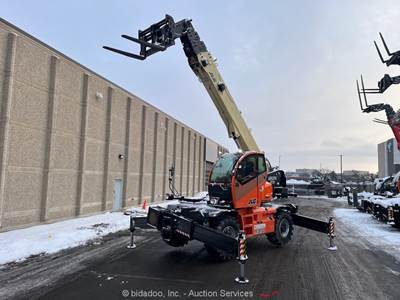 2023 JLG R1370 67' 13K Telescopic Reach Forklift Rotator Telehandler Cab bidadoo