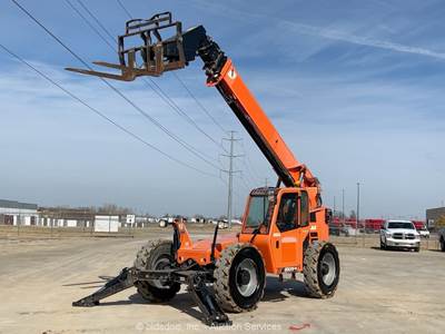 2018 Skytrak 10054 54' 10K Telescopic Reach Forklift Telehandler Cab bidadoo