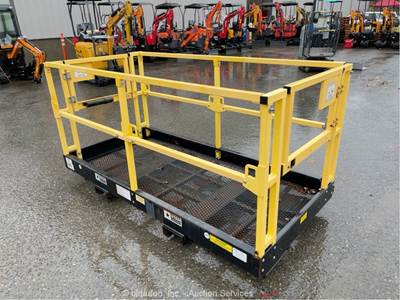 Star 1208CG Industries Manlift Work Platform Forklift Telehandler Cage bidadoo