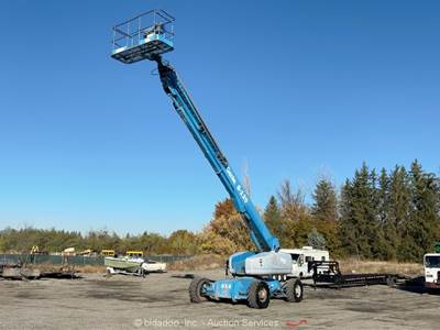 2001 Genie S-120 120' 4WD Diesel Telescopic Boom Lift Man Aerial Cummins bidadoo