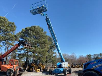 2008 Genie S-125 125' 4WD Diesel Telescopic Boom Lift Man Aerial Genset bidadoo