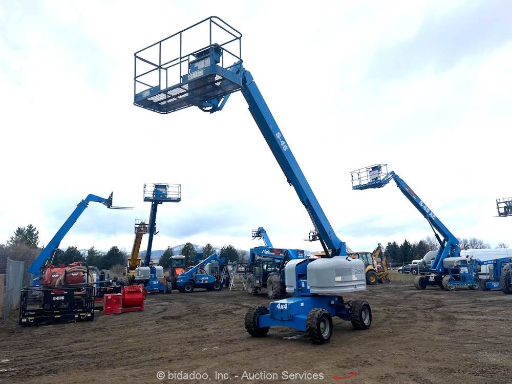 2013 Genie S-45 45' 4WD Diesel Telescopic Boom Lift Man Aerial Platform ...