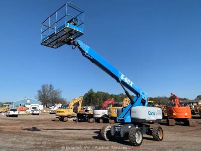 2015 Genie S-60 X 60’ 4WD Diesel Telescopic Boom Lift Man Aerial S60X bidadoo