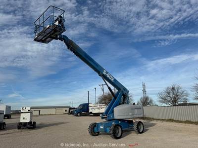 2014 Genie S-60X 60' 4WD Diesel Telescopic Boom Lift Man Aerial Platform bidadoo