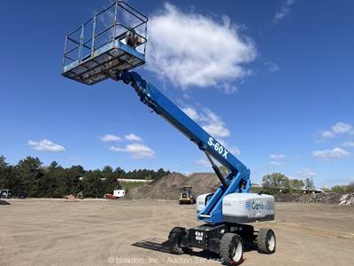 2016 Genie S-60X 60' 4WD Diesel Telescopic Boom Lift Man Aerial Platform bidadoo