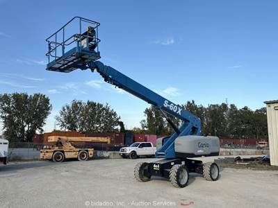 2017 Genie S-60X 60' 4WD Diesel Telescopic Boom Lift Man Aerial Gen bidadoo