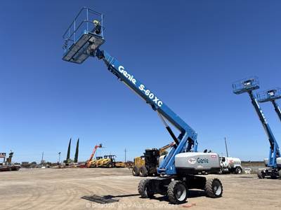 2017 Genie S-60XC 60' 4WD Diesel Telescopic Boom Lift Aerial Platform bidadoo