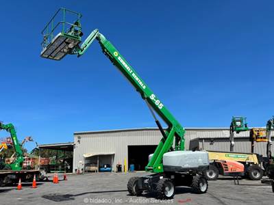 2017 Genie S-65 65' 4WD Diesel Telescopic Boom Lift Man Aerial Platform bidadoo
