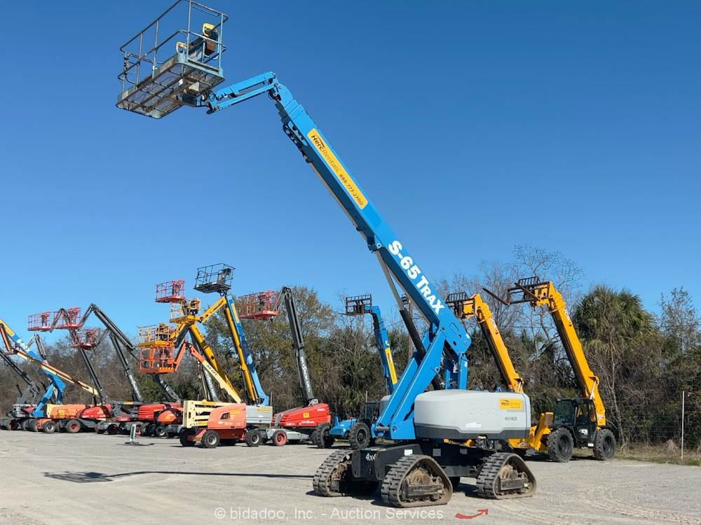 2017 Genie S-65 TraX 65' Tracked Diesel Telescopic Boom Lift Aerial Jib ...