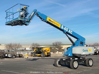 2019 Genie S-65XC 65' 4WD Diesel Telescopic Boom Lift Man Aerial Manlift bidadoo